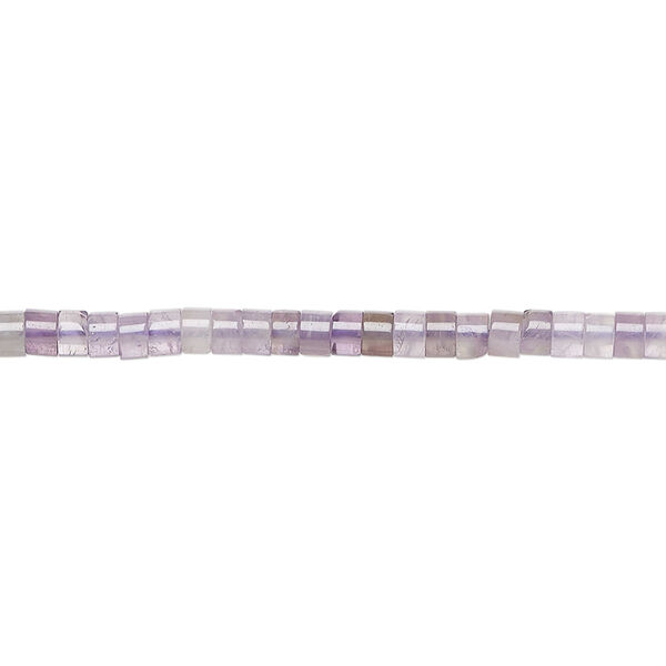 Bead, banded amethyst, (natural), 3x1.5mm-3x2.5mm heishi, B grade, Mohs hardness 7. Sold per 16-inch strand. image number 0