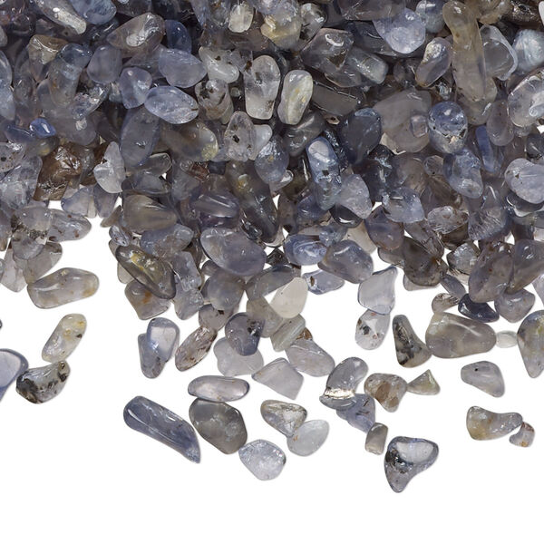 Iolite 1pkg1, undrilled tumbled polished inlay chip natural 2 oz mini image number 0