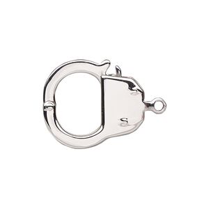 Clasp tab release 1pkg1, 22x19mm handcuff, stainless steel 1-strand
