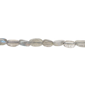 Labradorite 1pkg1, hand-cut puffed oval bead natural, 13 inch 5x4mm-9x5mm
