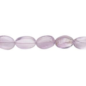 Lavender amethyst 1pkg1, hand-cut flat oval bead natural 13 inch 9x7mm-12x8mm