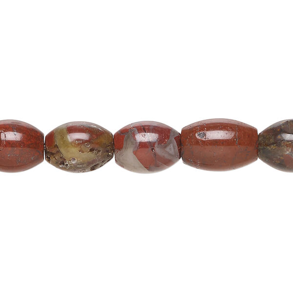 Multi-jasper 1pkg1, oval bead natural, 15 inch 9x7mm-10x8mm image number 0