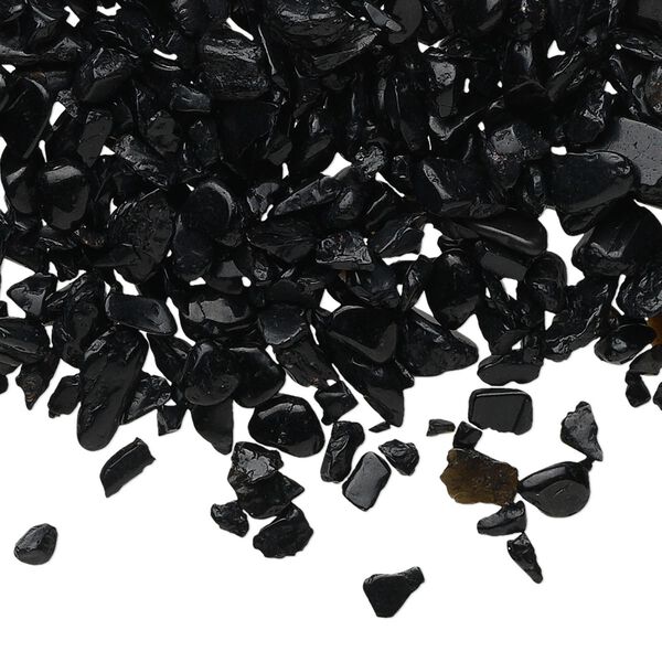 Black tourmaline 1pkg1, undrilled inlay chip natural 1 lb mini image number 0