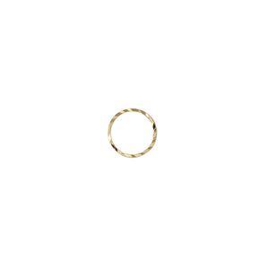 Component, gold-plated brass, 8mm single-sided diamond-cut open round, 0.8mm thick. Sold per pkg of 100.