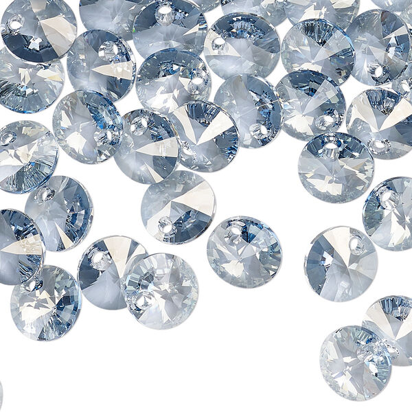 Drop 12pk crystal blue shade, Crystal Passions® 8mm pendant mini disk 6428 image number 1