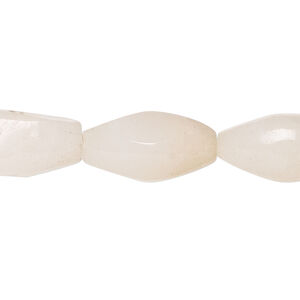 Grey quartz 1pkg1, faceted double cone bead natural, 15 inch 18x10mm-22x11mm