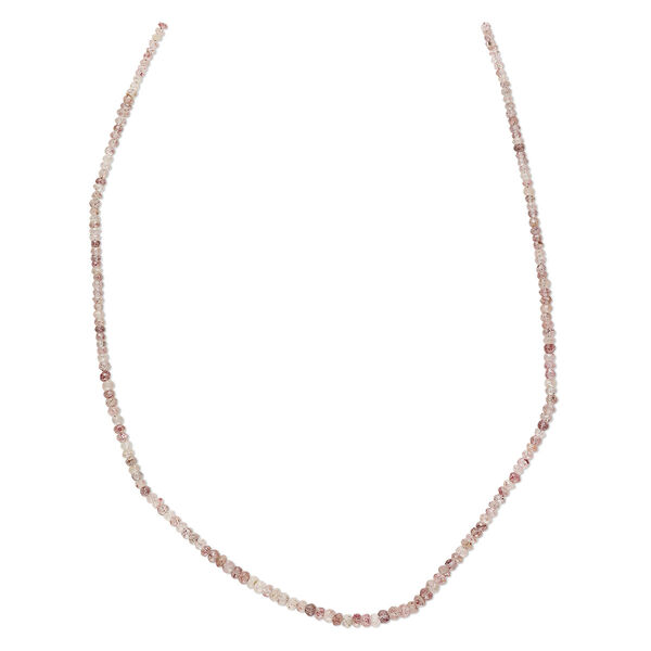 Bead, strawberry quartz (natural), 3x2mm-4x3mm hand-cut graduated faceted rondelle, B grade, Mohs hardness 7. Sold per 16-inch strand. image number 0