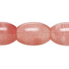 Bead, cherry "quartz" glass (manmade) 1pkg1, 20x15mm-22x15mm barrel, 15 inches. image number 0