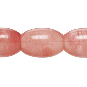 Bead, cherry "quartz" glass (manmade) 1pkg1, 20x15mm-22x15mm barrel, 15 inches.