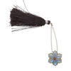 Labradorite / garnet 1pkg1, hand-cut top-drilled double-sided carved flower bead natural B grade, 20mm image number 1