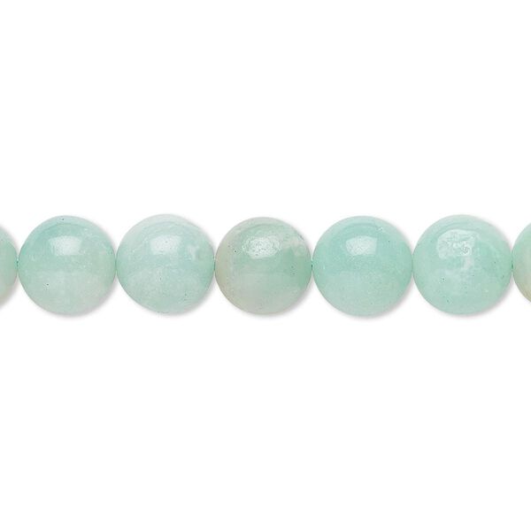Amazonite 1pkg1, round bead natural 15.5-16 inch 8mm image number 0