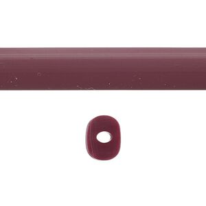 Cord, silicone, burgundy, 10x8mm oval with 2.5mm hole. Sold per pkg of 1 yard.