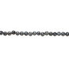 Snowflake obsidian 1pkg1, round bead natural, 15 inch 8mm image number 1