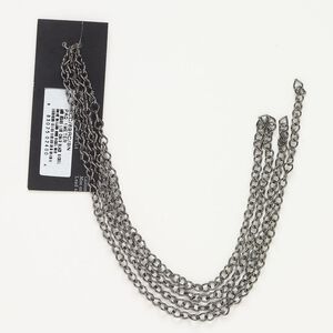 Chain, gunmetal-finished brass, 4.6mm round link, 39 inches. Sold individually.