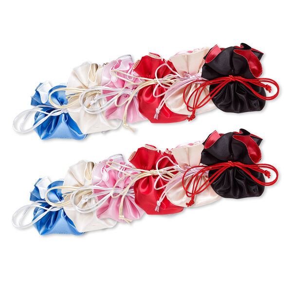 Pouch mix, rayon, mixed colors, 3-1/2 x 3 inches with drawstring. Sold per pkg of 12. image number 0