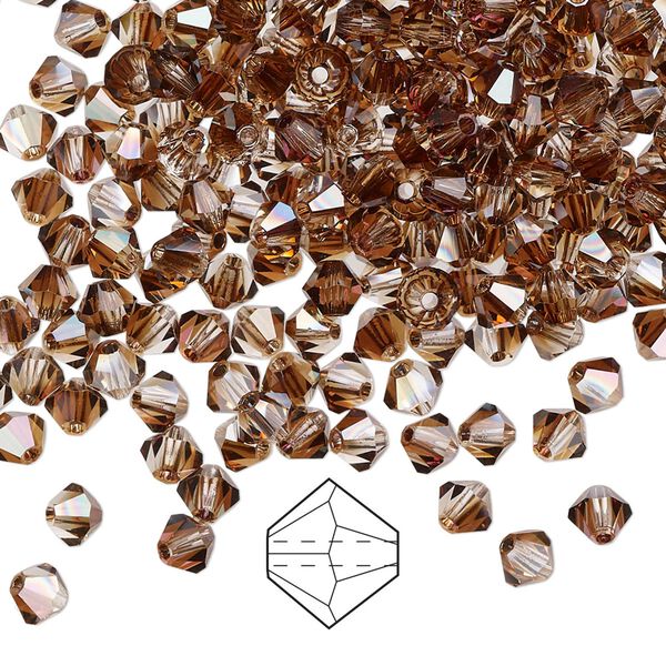 Bead 144pk crystal venus, Preciosa Czech crystal 4mm bicone image number 0