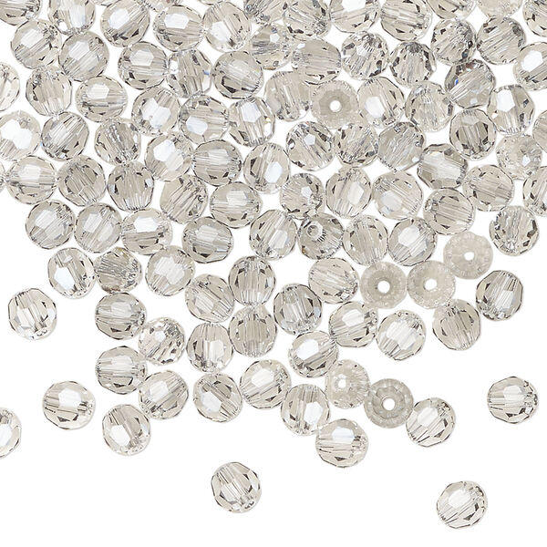 Bead 1pkg144 crystal urban grey, Crystal Passions&reg; 4mm round 5000 featuring Swarovski&reg; Crystals image number 0