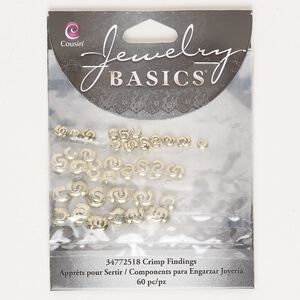 Brass 1pkg60, round crimp cover assortment gold-finished 4mm / 5mm / 6mm