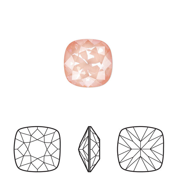 Fancy stone 1pk crystal flamingo ignite, Crystal Passions® 12mm cushion 4470 image number 0