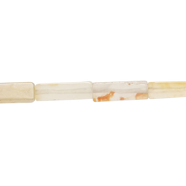Red agate 1pkg1, square tube bead, 15 inch 13x4mm-14x5mm pale image number 0