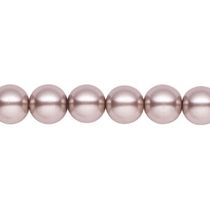 Pearl 1pk platinum, Celestial Crystal&reg; 8mm round 15.5-16 inch