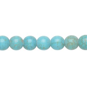 Magnesite 1pkg1, round bead 15 inch 8-9mm