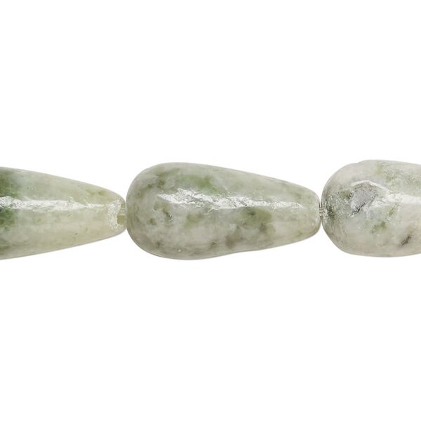 Sesame jasper 1pkg1, teardrop bead natural 15 inch 19x9mm-21x11mm image number 0