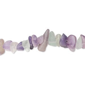 Rainbow fluorite 1pkg1, chip bead natural 35 inch continuous loop small to medium
