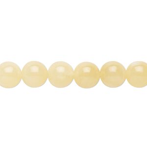 Yellow calcite 1pkg1, round bead 15.5-16 inch 8mm