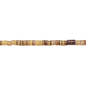 Bead, brown pen shell (natural), 2-3mm hand-cut heishi, Mohs hardness 3-1/2. Sold per 24-inch strand.