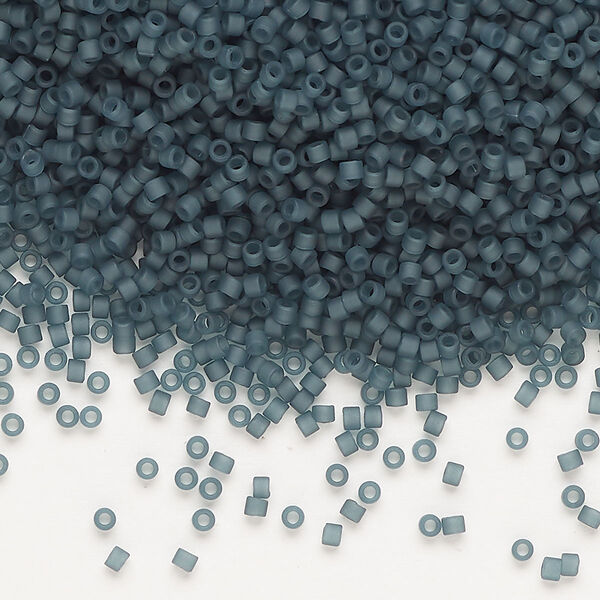 Seed bead, Delica®, glass, pkg/50g, #11 round, translucent matte glazed luster Montana (DB-0387-1). image number 0