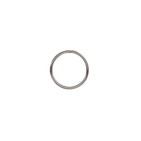 Jump ring, stainless steel, 12mm round, 10.4mm inside diameter, 20 gauge. Sold per pkg of 50. image number 0