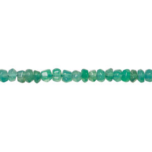 Green onyx 1pkg1, hand-cut tumbled faceted rondelle bead, 12 inch 4x2mm-5x4mm