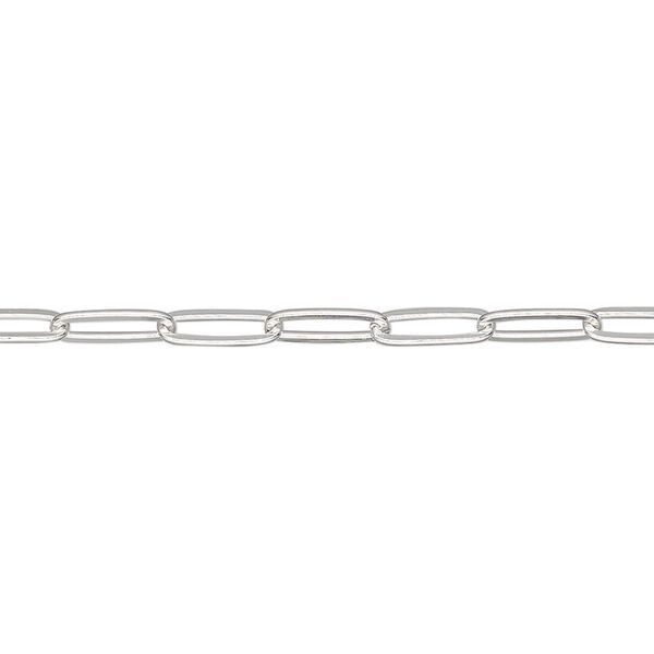 Chain, sterling silver, 3mm paperclip. Sold per pkg of 5 feet. image number 0
