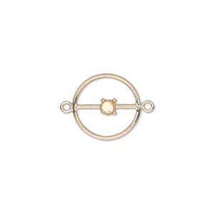 Link, 14Kt gold-filled, 14mm flat round with 4mm round setting. Sold individually.