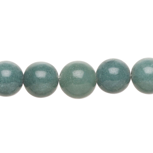 Bead, quartz (dyed), pkg/14 inches, blue and green, 9-11mm machine-cut round, C grade. image number 0