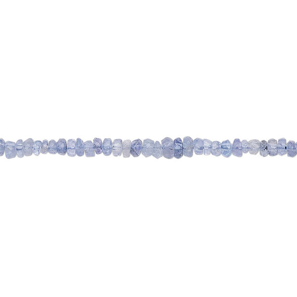 Bead, tanzanite (heated), 2x1mm-3x2mm hand-cut faceted rondelle, C grade, Mohs hardness 6 to 7. Sold per 15" to 16" strand. image number 0
