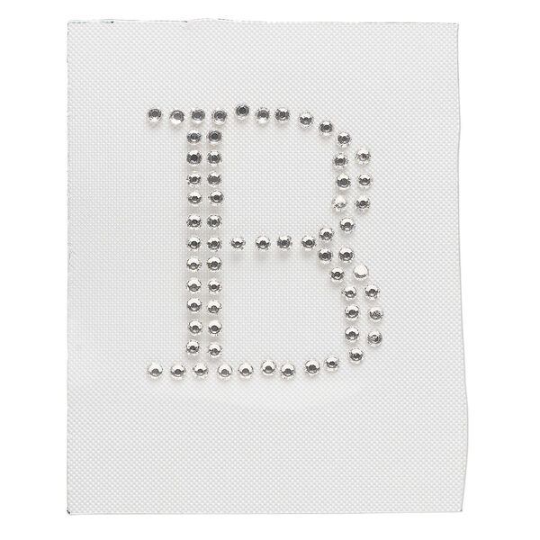 Iron-on transfer 1pk crystal clear, Preciosa Czech crystal 33.5x29mm "B" image number 0
