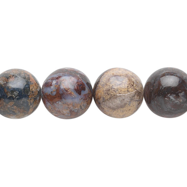Bead, pietersite (natural), 12mm round, B grade. Sold per 15-1/2" to 16" strand. image number 0