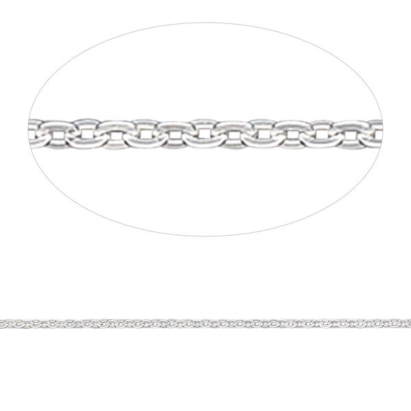 Chain, Gossamer™, sterling silver, 1.2mm rolo. Sold per pkg of 5 feet. image number 0