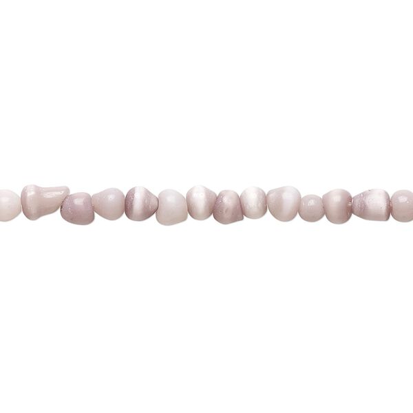 Bead, cat's eye glass (fiber optic glass), purple, 3-5mm round. Sold per 15-inch strand. image number 0