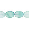 Mother-of-pearl shell 1pkg1, flat oval bead 15 inch teal green 14x10mm image number 0