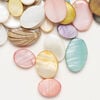 Mother-of-pearl shell 1pkg4oz, flat oval bead mix mixed colors 8x6mm-18x13mm image number 0