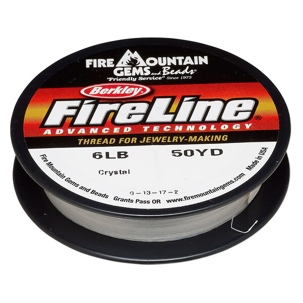 Thread, Berkley® FireLine®, gel-spun polyethylene, crystal, 0.15mm diameter 4-fiber braid, 6-pound test. Sold per 50-yard spool. image number 0
