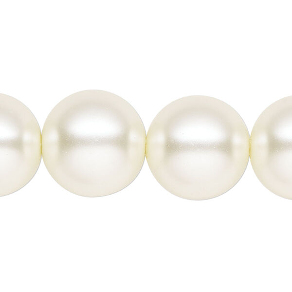 Pearl 1pk cream, Celestial Crystal® 16mm round 15.5-16 inch image number 0