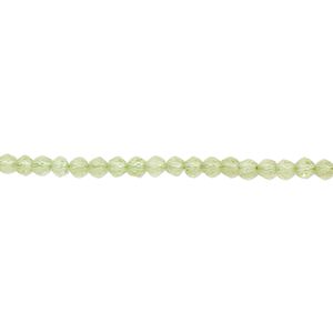 Peridot 1pkg1, hand-cut faceted round bead natural 15.5-16 inch 2.5mm
