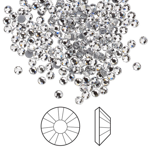 Flat back 1440pk crystal foil back, Swarovski® hotfix 2.3-2.5mm rose round SS8 2038HF image number 0