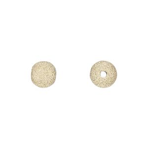Bead, 14Kt gold, 8mm laser round. Sold individually.