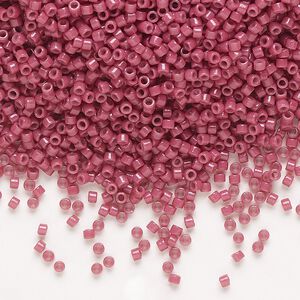 Seed bead, Delica®, glass, pkg/50g, #11 round, Duracoat® opaque outside dyed pansy (DB-2118).