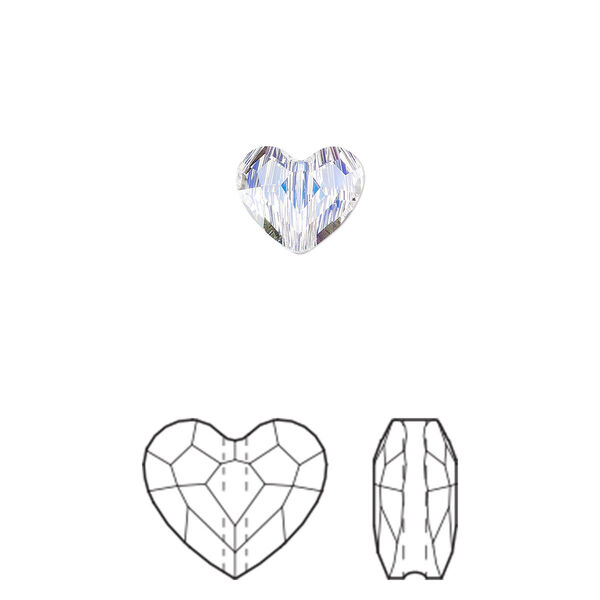 Bead 4pk crystal AB, Crystal Passions® 8mm love 5741 image number 0